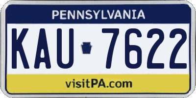 PA license plate KAU7622
