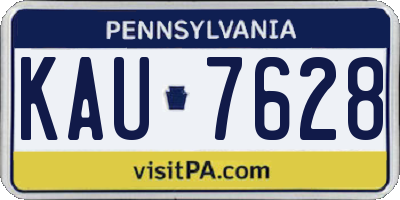 PA license plate KAU7628
