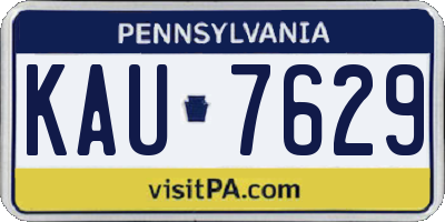 PA license plate KAU7629