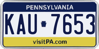 PA license plate KAU7653