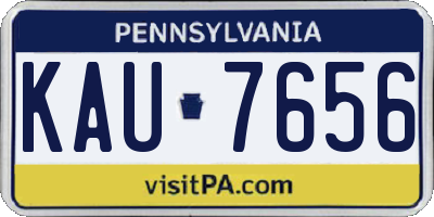 PA license plate KAU7656