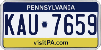 PA license plate KAU7659