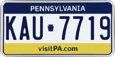 PA license plate KAU7719