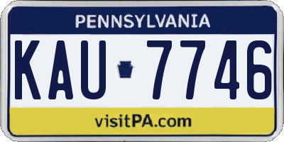 PA license plate KAU7746