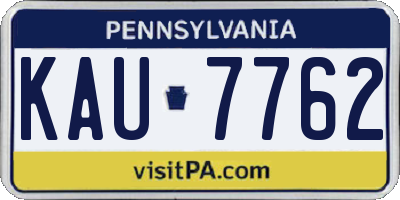 PA license plate KAU7762