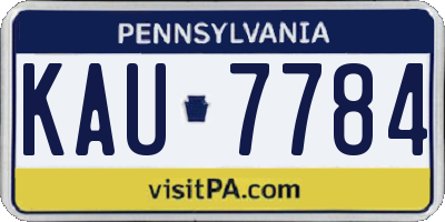 PA license plate KAU7784