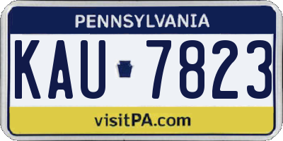 PA license plate KAU7823