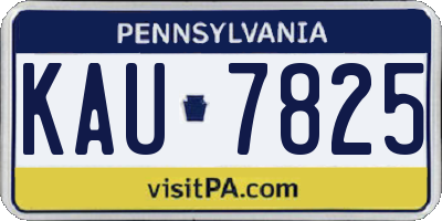 PA license plate KAU7825