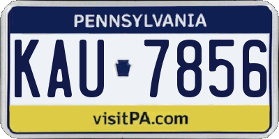 PA license plate KAU7856