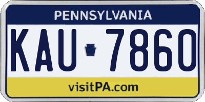 PA license plate KAU7860