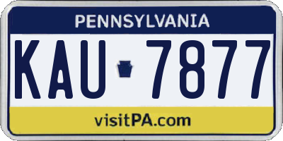 PA license plate KAU7877