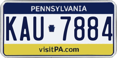 PA license plate KAU7884