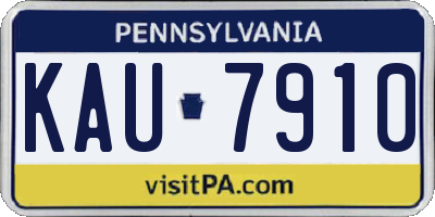 PA license plate KAU7910