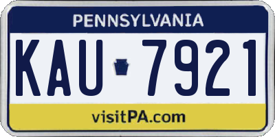PA license plate KAU7921