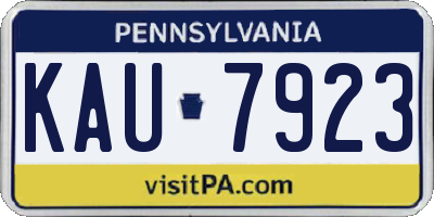 PA license plate KAU7923
