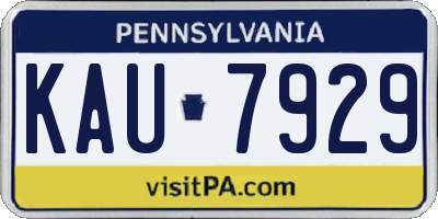 PA license plate KAU7929