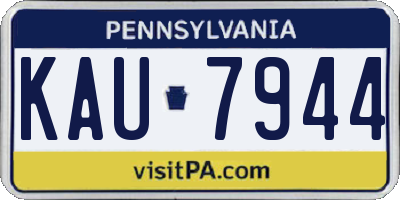 PA license plate KAU7944