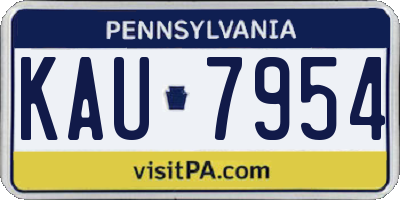 PA license plate KAU7954