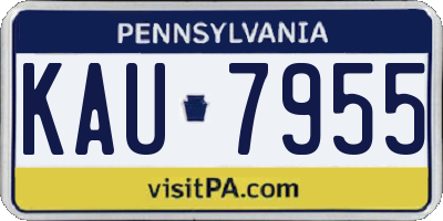 PA license plate KAU7955