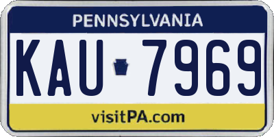PA license plate KAU7969