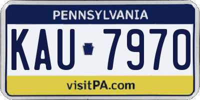 PA license plate KAU7970