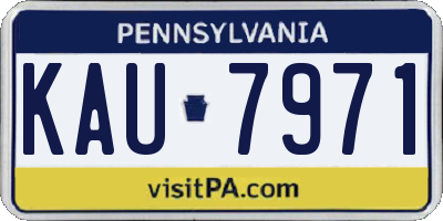 PA license plate KAU7971