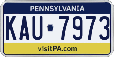PA license plate KAU7973