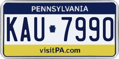 PA license plate KAU7990