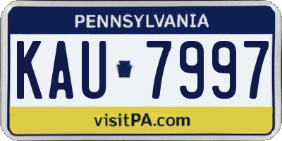 PA license plate KAU7997