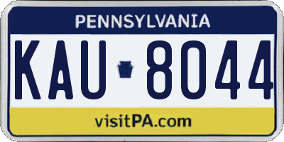 PA license plate KAU8044