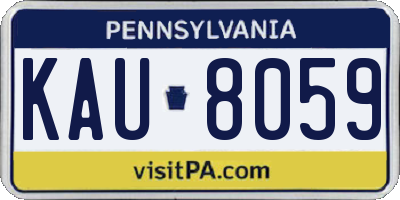 PA license plate KAU8059