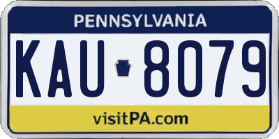 PA license plate KAU8079