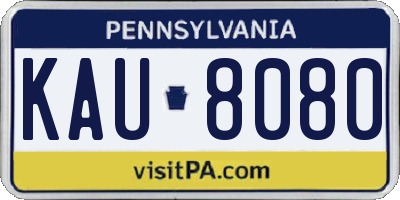 PA license plate KAU8080