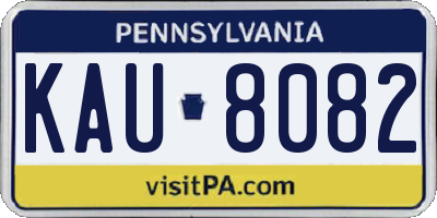 PA license plate KAU8082