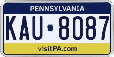 PA license plate KAU8087