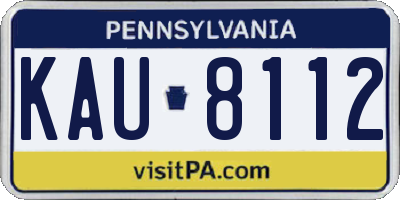 PA license plate KAU8112