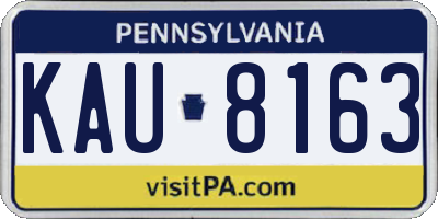 PA license plate KAU8163