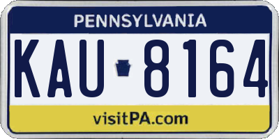 PA license plate KAU8164