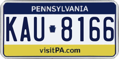 PA license plate KAU8166