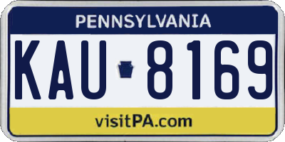 PA license plate KAU8169
