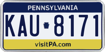 PA license plate KAU8171