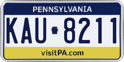 PA license plate KAU8211