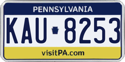 PA license plate KAU8253