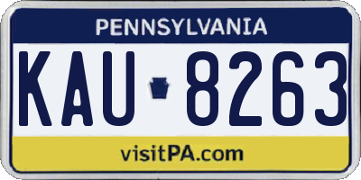 PA license plate KAU8263