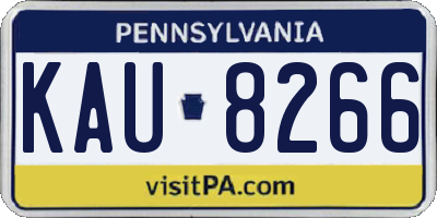 PA license plate KAU8266