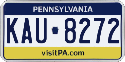 PA license plate KAU8272