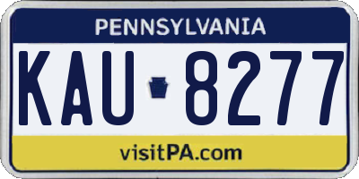 PA license plate KAU8277