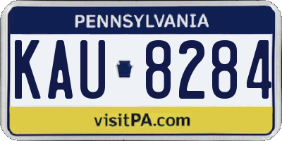 PA license plate KAU8284