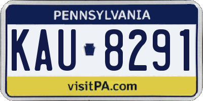 PA license plate KAU8291