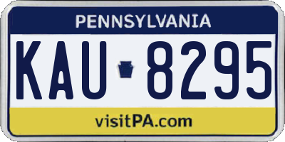 PA license plate KAU8295